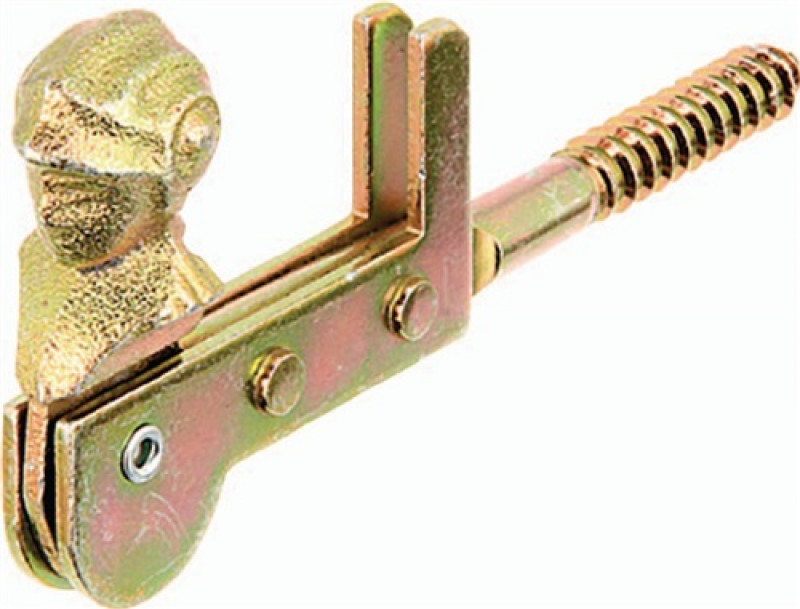 Fensterladenfeststeller L.174mm STA galv.gelb verz.m.Frauenkopf,z.Einschr.GAH