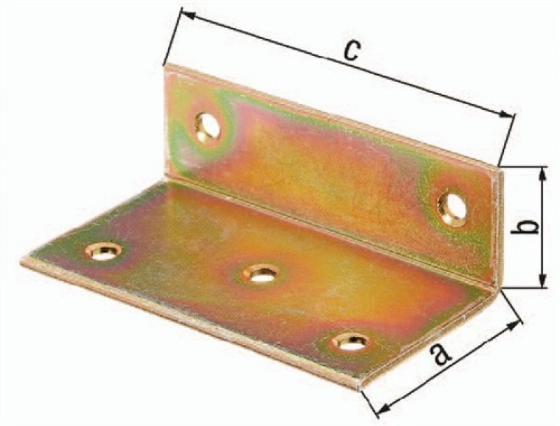 Breitwinkel Maß a 60mm Schenkel-L.40mm galv.gelb verz.gleichschenklig GAH Breitwinkel Maß a 60mm Schenkel-L.40mm galv.gelb verz.gleichschenklig GAH