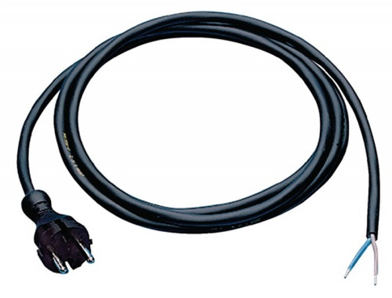 Anschlussleitung H05RN-F 2x1 mm² 5m m.Konturenstecker schwarz f.Innen Anschlussleitung H05RN-F 2x1 mm² 5m m.Konturenstecker schwarz f.Innen