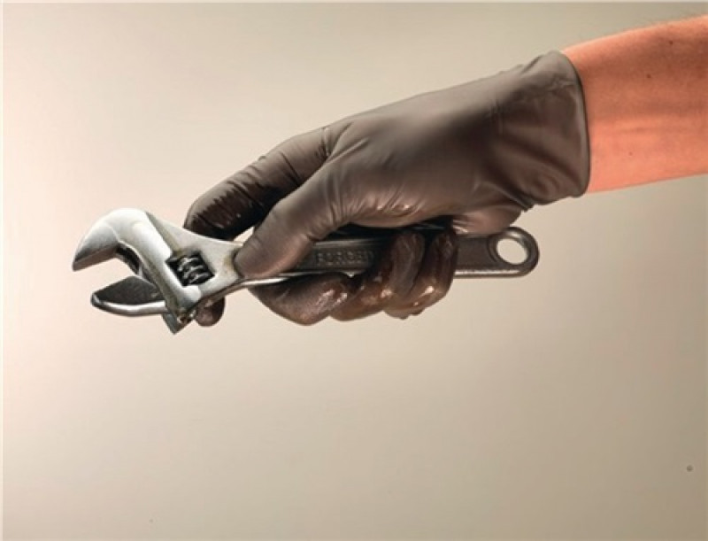 Einweghandschuhe TouchNTuff 93-250 Gr.7,5-8 anthrazit Nitril EN 374 Kat.III