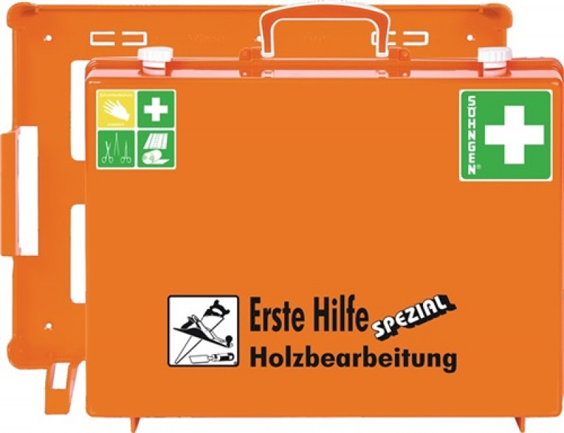 Erste Hilfe Koffer Beruf SPEZIAL Holzbearbeitung B400xH300xT150ca.mm orange Erste Hilfe Koffer Beruf SPEZIAL Holzbearbeitung B400xH300xT150ca.mm orange