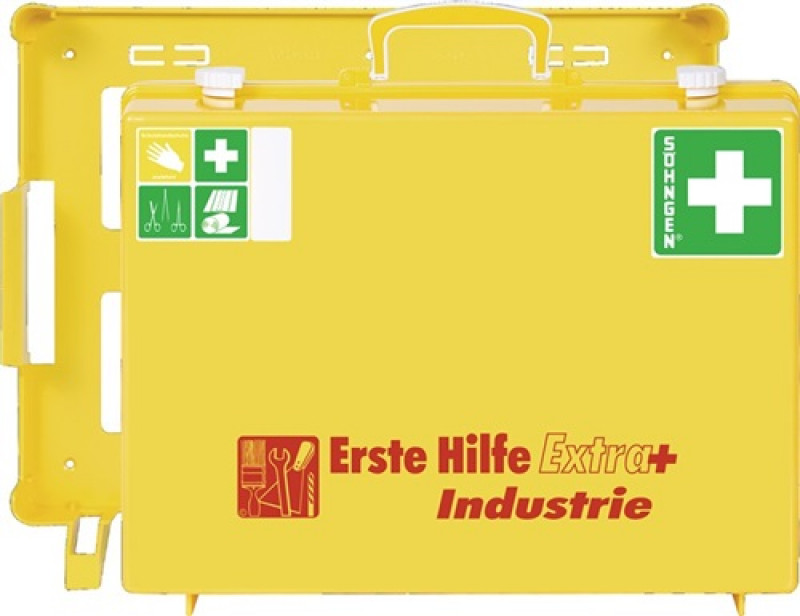 Erste Hilfe Koffer Extra+ Industrie B400xH300xT150ca.mm leuchtgelb SÖHNGEN Erste Hilfe Koffer Extra+ Industrie B400xH300xT150ca.mm leuchtgelb SÖHNGEN