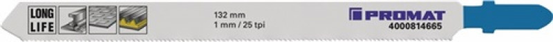 Stichsägeblatt L.105mm Bi Zahnt.1mm flex. PROMAT 5St./VE Stichsägeblatt L.105mm Bi Zahnt.1mm flex. PROMAT 5St./VE