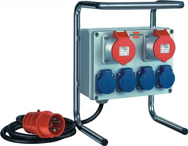 Kleinstromverteiler Stahlrohrgest. 2xCEE/4xSchutzkontakt 5-polig 2m BRENNENSTUHL Kleinstromverteiler Stahlrohrgest. 2xCEE/4xSchutzkontakt 5-polig 2m BRENNENSTUHL