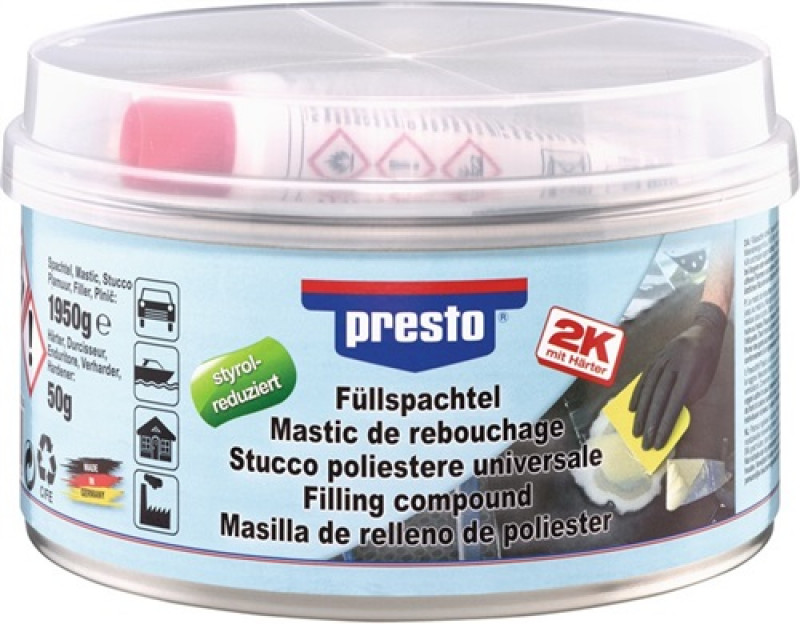2K-Füllspachtel prestolith® plastic ocker 2000g Dose PRESTO 2K-Füllspachtel prestolith® plastic ocker 2000g Dose PRESTO