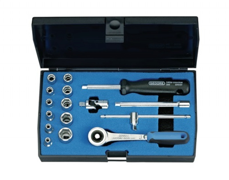 Steckschlüsselsatz 1/4Zoll 16tlg. 6KT SW 4-13mm CV.