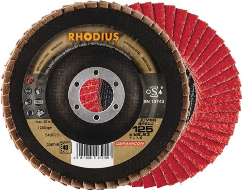 Fächerscheibe JUMBO SPEED D.115mm K.40 schräg INOX/Stahl CO Fächerscheibe JUMBO SPEED D.115mm K.40 schräg INOX/Stahl CO