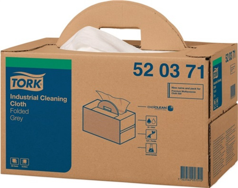 Putztuch TORK 520371 L430xB355ca.mm 1-lagig grau Krt.Tork Putztuch TORK 520371 L430xB355ca.mm 1-lagig grau Krt.Tork