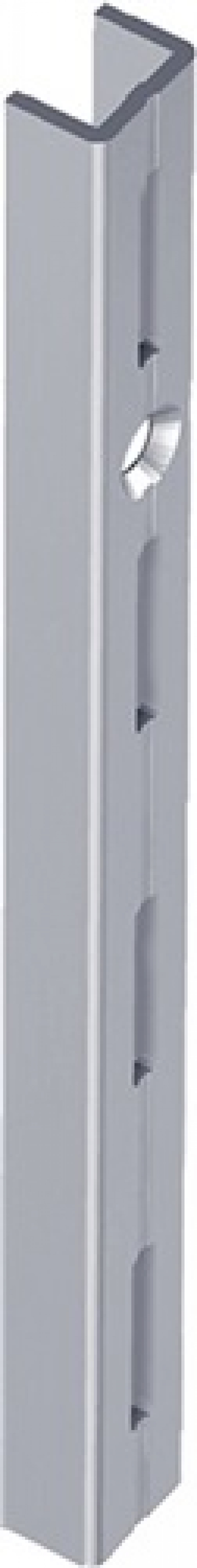 Wandsch. L.1500mm weißaluminium STA einreihige Lochung Element-System