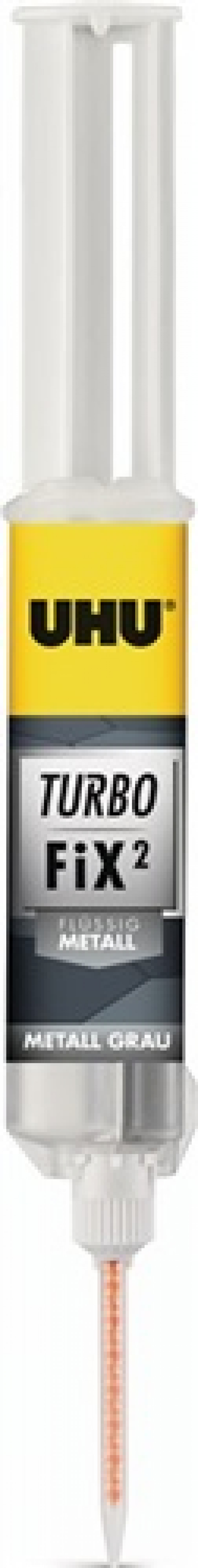 2K-Reparaturkleber Turbo Fix² Flüssig Metall 10g metall-grau UHU 2K-Reparaturkleber Turbo Fix² Flüssig Metall 10g metall-grau UHU