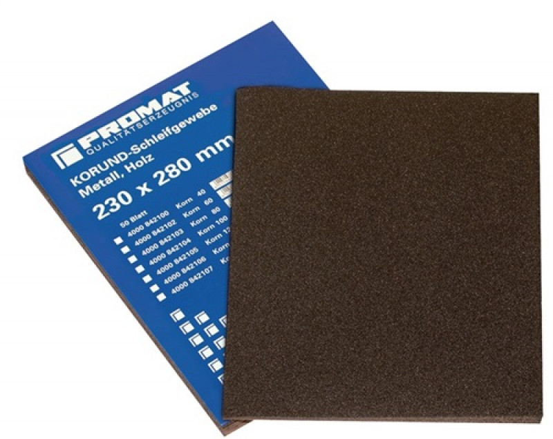 Schleifgewebe L280xB230mm K.40 f.MET Korund PROMAT