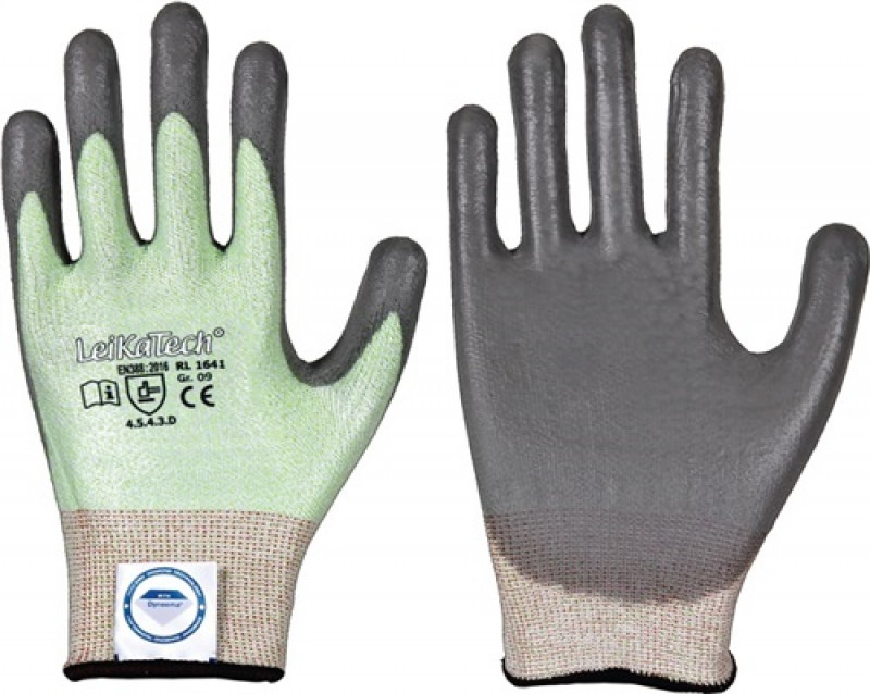 Schnittschutzhandschuhe LeiKaTech® 1641 Gr.10 grün/grau
