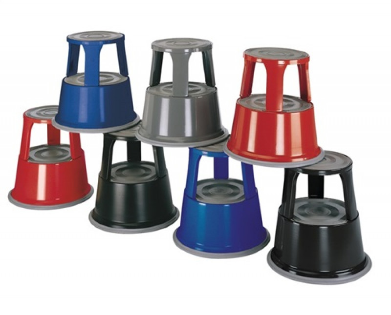 Rollhocker Stahlbl.blau H.mit/o.Belastung 430/440mm D.oben 295mm D.unten 435mm Rollhocker Stahlbl.blau H.mit/o.Belastung 430/440mm D.oben 295mm D.unten 435mm