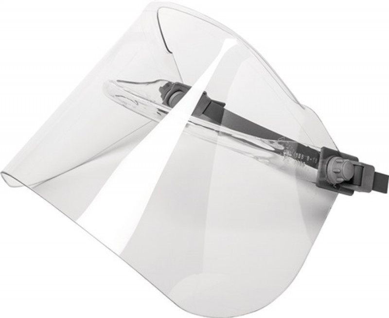 Elektrikerschutzschild glasklar,m.Helmhalterung 460x200mm Elektrikerschutzschild glasklar,m.Helmhalterung 460x200mm