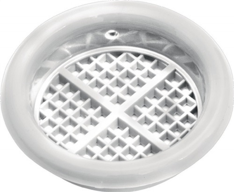 Lüftungsrosette Durchmesser 40mm Kunststoff weiß zum Einlassen