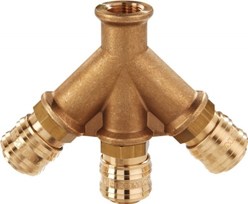 Verteiler Gew.mm 19,17 Innengewinde,3 Kupplungen DN 7,2 Verteiler Gew.mm 19,17 Innengewinde,3 Kupplungen DN 7,2