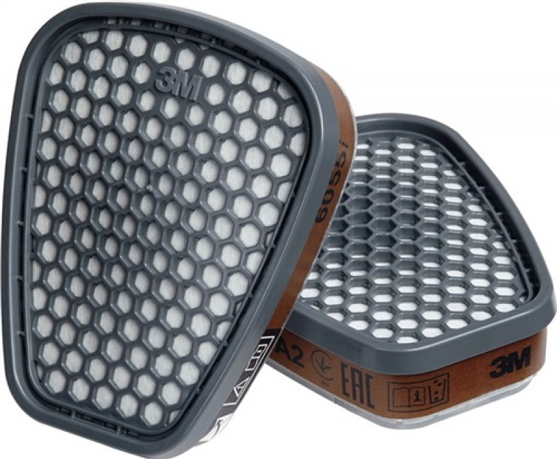 Gasfilter 6055i EN 14387:2004+A1:2008 A2 f.4000370675,-680,-690,-691 2St./VE 3M