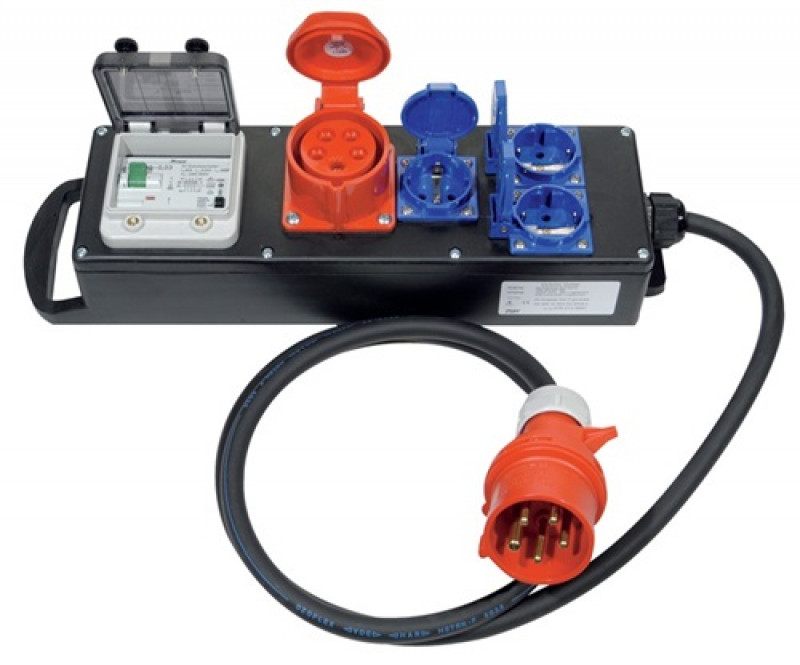 Vollgummiverteiler H07RN-F5x2,5mm2 L.2m Eing. 1xCEE 16A m.FI Ausg.1xCEE 16A IP54 Vollgummiverteiler H07RN-F5x2,5mm2 L.2m Eing. 1xCEE 16A m.FI Ausg.1xCEE 16A IP54