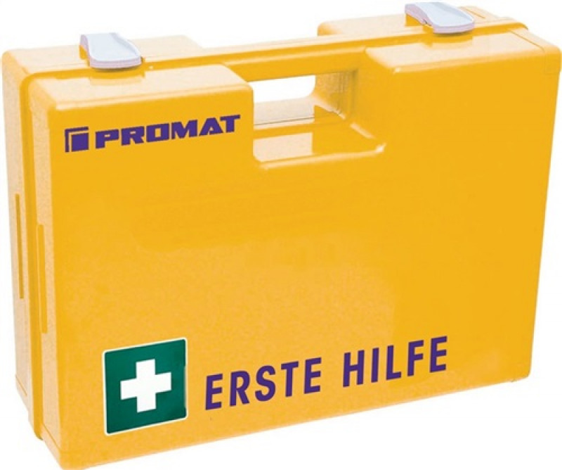 Erste Hilfe Koffer BAUBRANCHE B260xH170xT110ca.mm gelb PROMAT Erste Hilfe Koffer BAUBRANCHE B260xH170xT110ca.mm gelb PROMAT