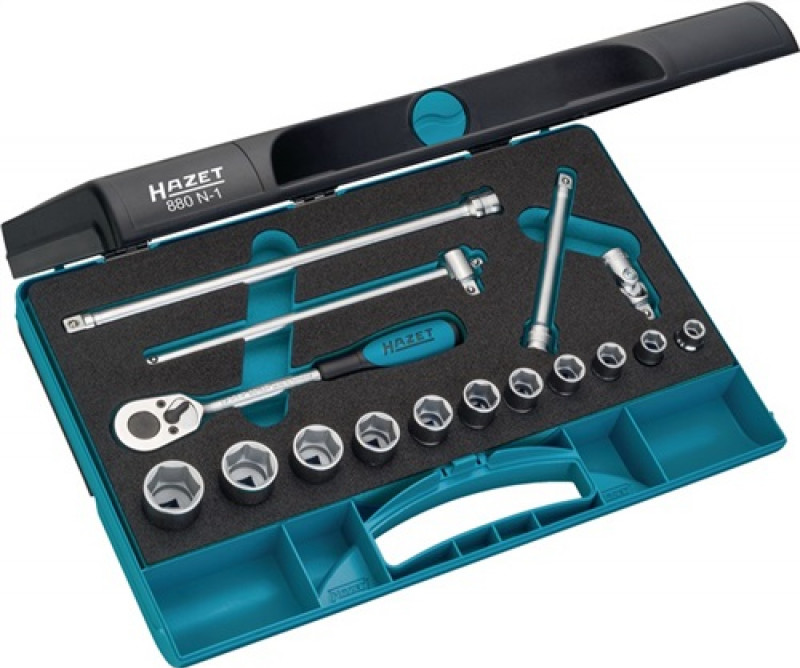 Steckschlüsselsatz CV. 16tlg. 3/8Zoll 880 N-1 HAZET f.4KT-Antrieb
