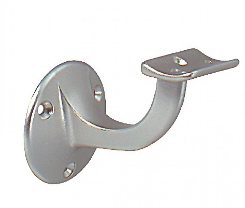 Handlaufträger VA ma D.Wandplatte 53mm gewölbte Auflage