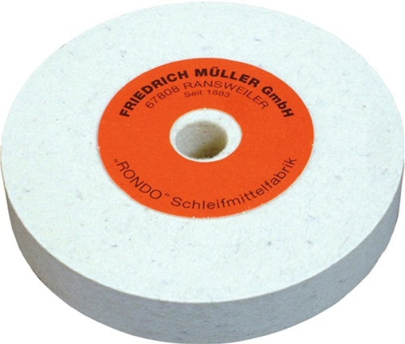 Filzpolierscheibe D.150xB20xBohrung20mm Wollfilz MÜLLER Filzpolierscheibe D.150xB20xBohrung20mm Wollfilz MÜLLER