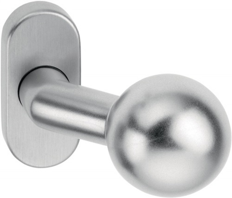 Feuerschutz-Kugelknopf Alu.F12 Ovalrosette Profiltür Feuerschutz-Kugelknopf Alu.F12 Ovalrosette Profiltür