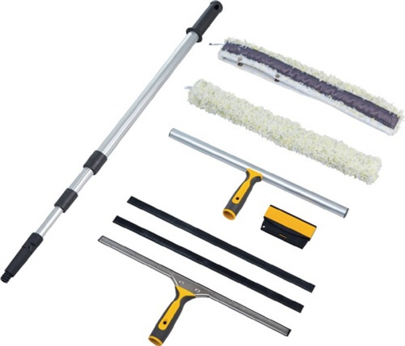 Fensterreinigungsset 8 tlg.B.450mm m.Alustiel Wischer Einwascher VERMOP Fensterreinigungsset 8 tlg.B.450mm m.Alustiel Wischer Einwascher VERMOP