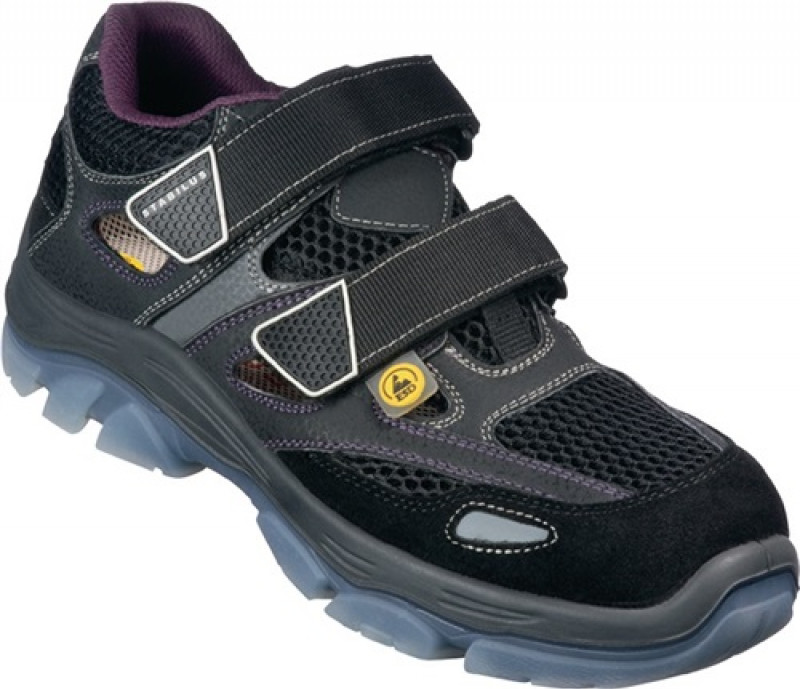 Damensicherheitssandale 6834A Gr.36 schwarz/lila Textil/Meshmat. S1 ESD EN20345 Damensicherheitssandale 6834A Gr.36 schwarz/lila Textil/Meshmat. S1 ESD EN20345