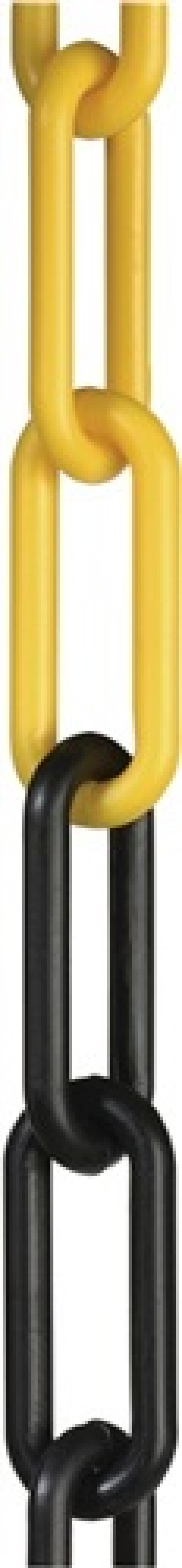 Absperrkette Ku.gelb/schwarz 6mm L.25m Absperrkette Ku.gelb/schwarz 6mm L.25m