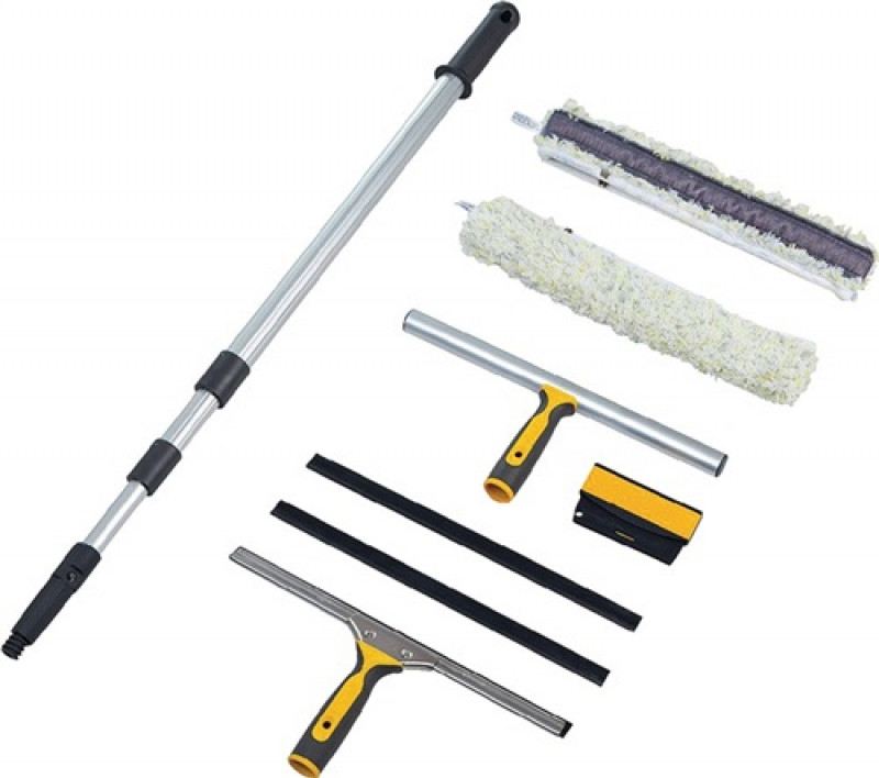 Fensterreinigungsset 8 tlg.B.350mm m.Alustiel Wischer Einwascher VERMOP Fensterreinigungsset 8 tlg.B.350mm m.Alustiel Wischer Einwascher VERMOP