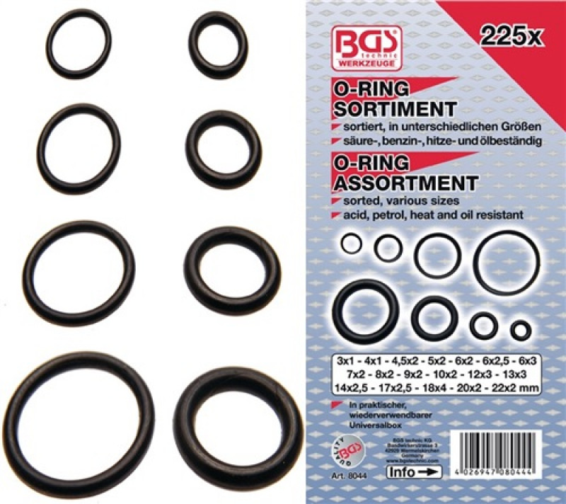 O Ringsortiment 225-teilig BGS O Ringsortiment 225-teilig BGS