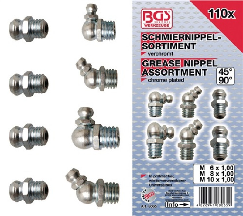 Schmiernippelsortiment 110-teilig BGS Schmiernippelsortiment 110-teilig BGS