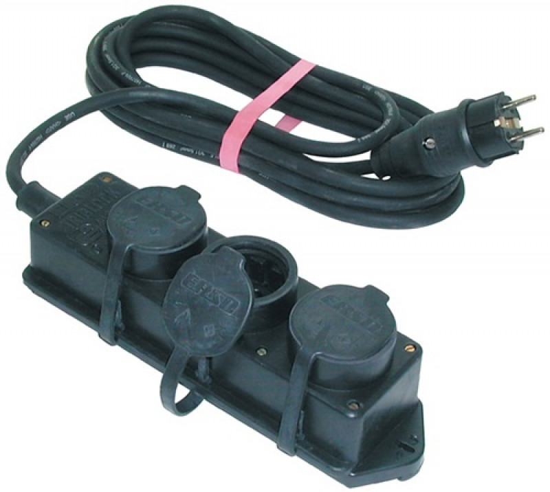 Vollgummiverteiler IP44 230V 16A H07RN-F 3x1,5mm2 ERSO 3xSteckd. Vollgummiverteiler IP44 230V 16A H07RN-F 3x1,5mm2 ERSO 3xSteckd.