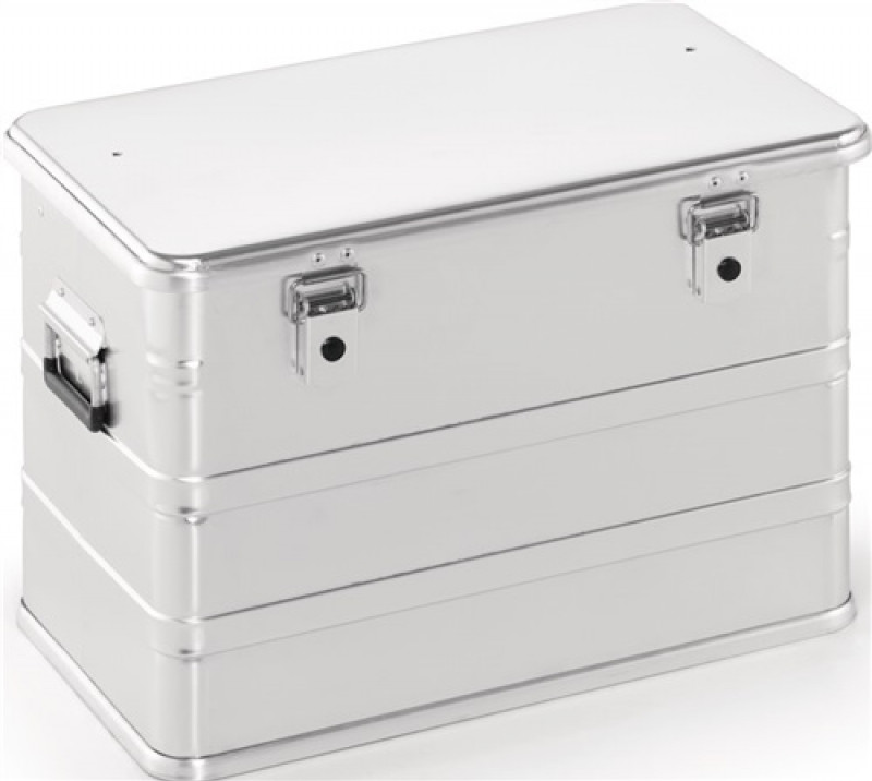 Aluminiumbox L582xB385xH397mm 76l m.Klapphebelverschlüssen m.Bohrungen Aluminiumbox L582xB385xH397mm 76l m.Klapphebelverschlüssen m.Bohrungen