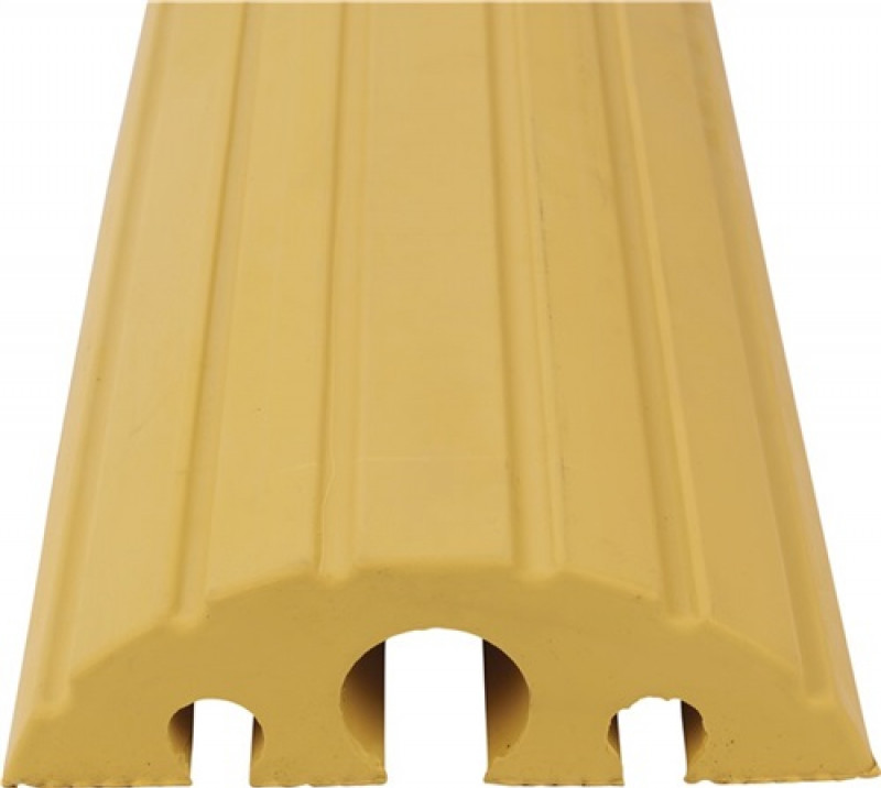 Schlauch- u.Kabelbrücke L1200xB210xH65mm Vollgummi gelb Schlauch- u.Kabelbrücke L1200xB210xH65mm Vollgummi gelb