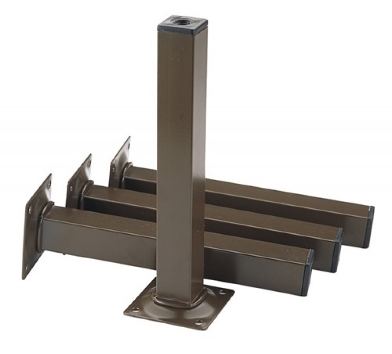 Möbelfuß schwarz RAL 9005 25x25mm H.100mm Platte Möbelfuß schwarz RAL 9005 25x25mm H.100mm Platte