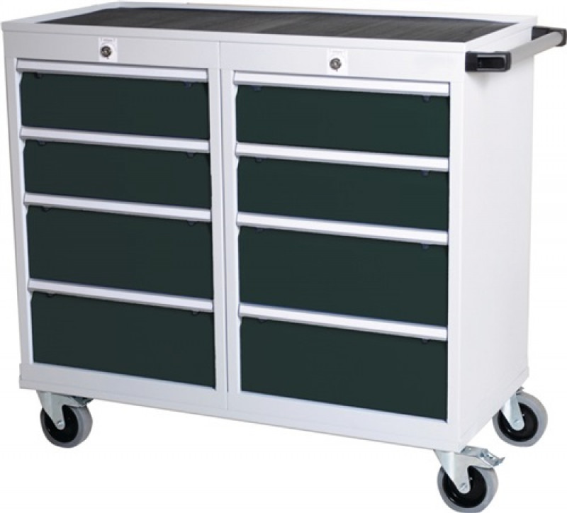 Werkbank B1060xT500xH1005mm Buche Multiplex lichtgrau anthrazitgrau Anz.Schubl.8 Werkbank B1060xT500xH1005mm Buche Multiplex lichtgrau anthrazitgrau Anz.Schubl.8