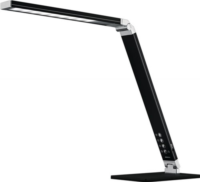 Schreibtischleuchte Alu.schwarz m.Standfuß u.5-Stufen-Dimmer m.LED Schreibtischleuchte Alu.schwarz m.Standfuß u.5-Stufen-Dimmer m.LED