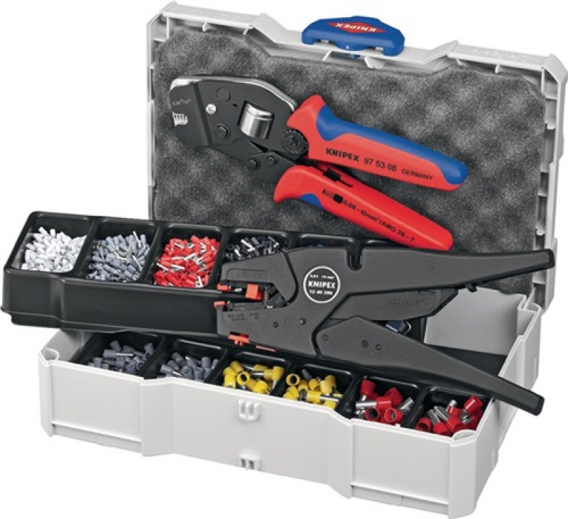 Aderendhülsensortiment 1252tlg.0,5-10mm² Crimpzange,Abisolierzange i.Syst. Aderendhülsensortiment 1252tlg.0,5-10mm² Crimpzange,Abisolierzange i.Syst.
