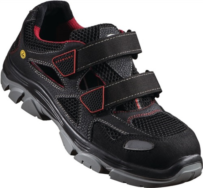 Sicherheitssandale 6134A Gr.43 schwarz/rot Textil/Meshmaterial S1 ESD EN 20345 Sicherheitssandale 6134A Gr.43 schwarz/rot Textil/Meshmaterial S1 ESD EN 20345