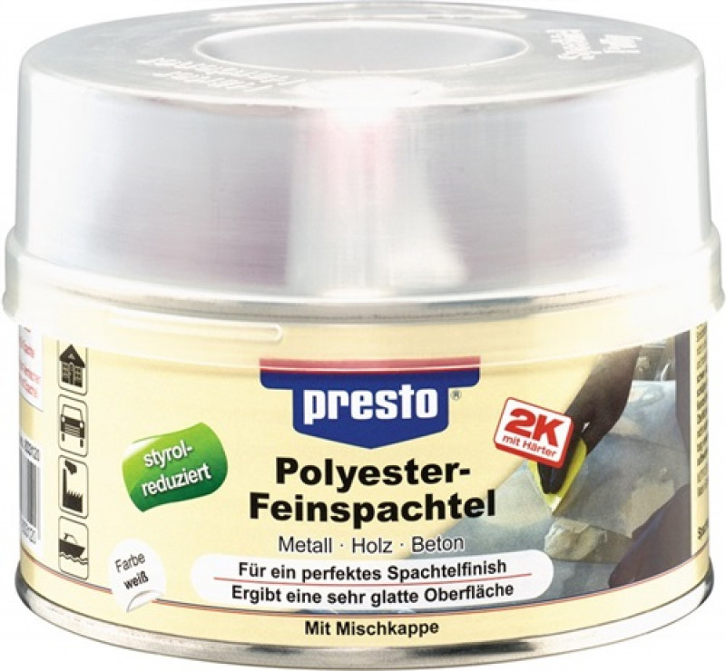 2K-Feinspachtel prestolith® weiß 500g Dose PRESTO 2K-Feinspachtel prestolith® weiß 500g Dose PRESTO