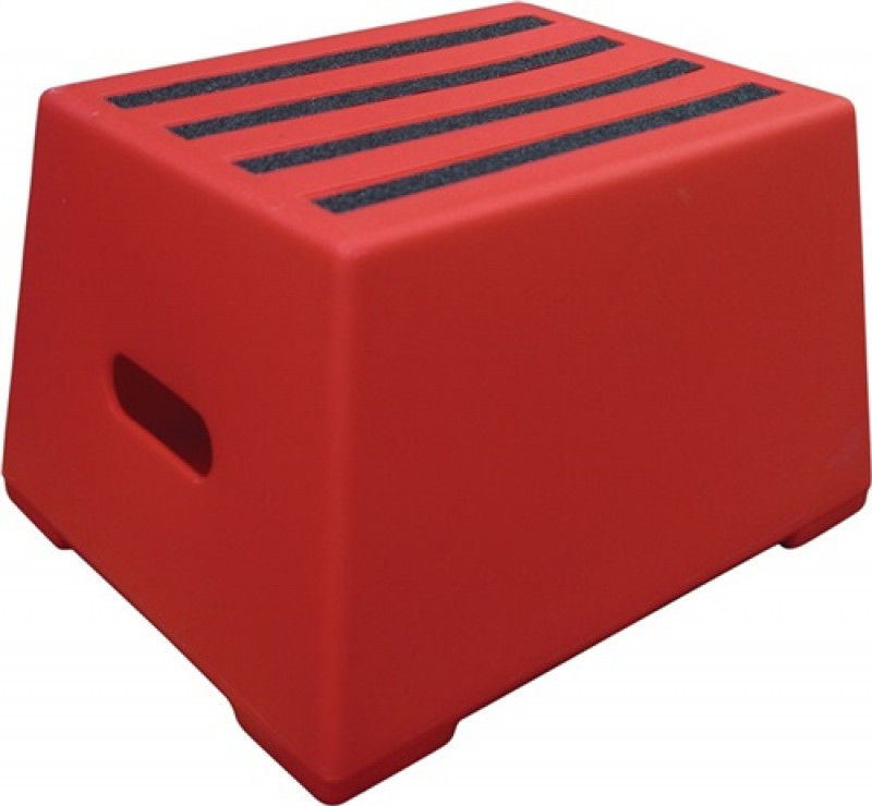 Schwerlasttritt Stufen 1 Plattform-H.300mm Ku.rot Schwerlasttritt Stufen 1 Plattform-H.300mm Ku.rot