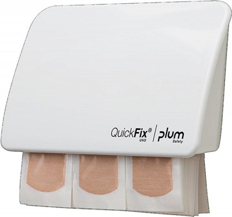 Pflasterspender QuickFix Uno weiß B.130xH.85xT.35mm einschl. 45 Stck. Pflasterspender QuickFix Uno weiß B.130xH.85xT.35mm einschl. 45 Stck.