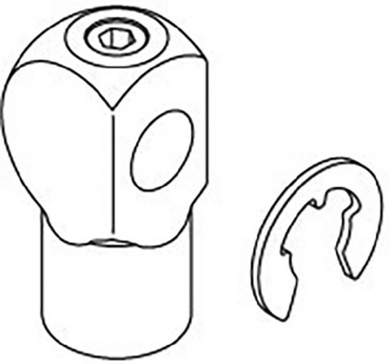 Gewindeansatz f. gr. Profile f. Rundstange 10mm STA Gewindeansatz f. gr. Profile f. Rundstange 10mm STA