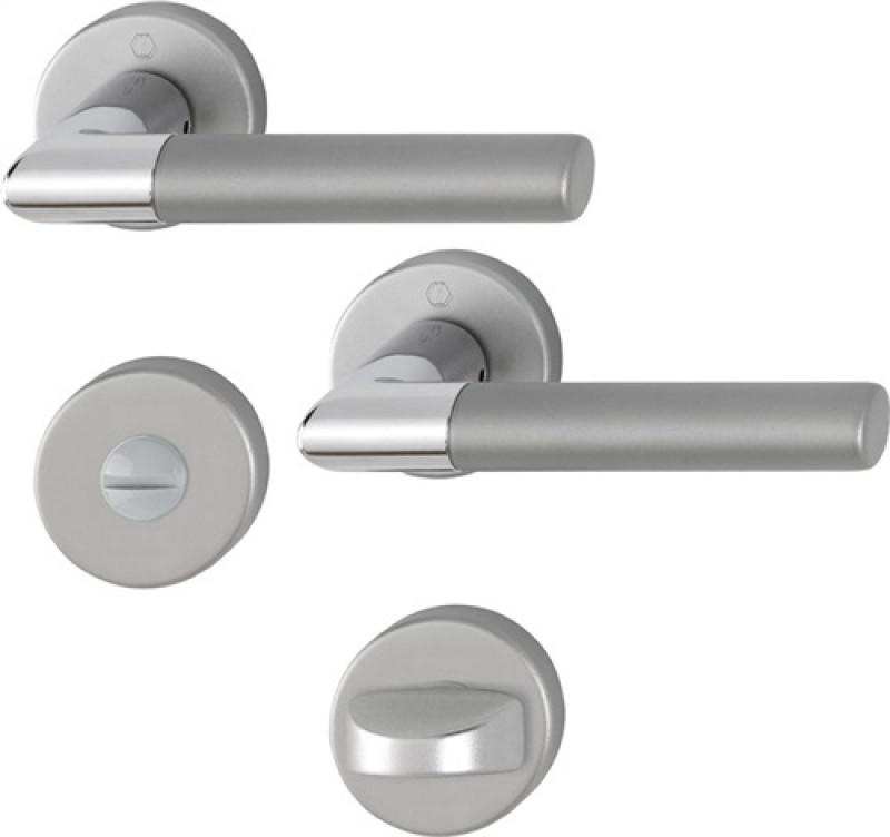 Rosettengrt.Lecce 1405/42KV/42KVS Alu.F49/F9-2 rd.SK/OL DIN L/R D/D HOPPE Rosettengrt.Lecce 1405/42KV/42KVS Alu.F49/F9-2 rd.SK/OL DIN L/R D/D HOPPE