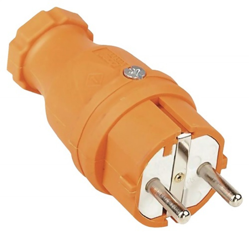 Schutzkon.st.10-/16 A 250 V orange IP44 Gum. Schutzkon.st.10-/16 A 250 V orange IP44 Gum.