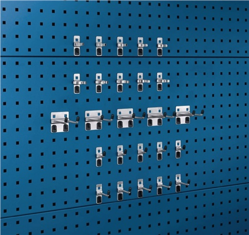 Werkzeughaltersortiment 25-tlg.verzinkt f.Lochplatten 15 Haken/10 Klemmen BOTT Werkzeughaltersortiment 25-tlg.verzinkt f.Lochplatten 15 Haken/10 Klemmen BOTT