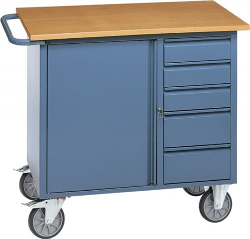 Werkstattwagen H920xB1080xT590mm taubenblau Anz.Schubl.xH 3x95,2x142mm PROMAT