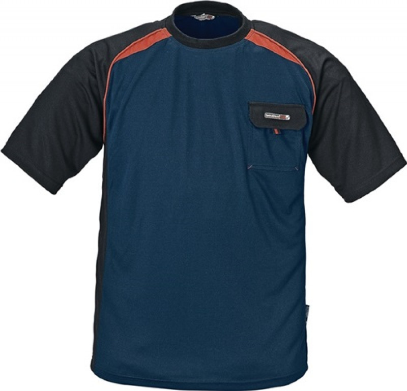 T-Shirt Gr.XXXL marine/schwarz/rot 50% PES/50% Cool Dry T-Shirt Gr.XXXL marine/schwarz/rot 50% PES/50% Cool Dry